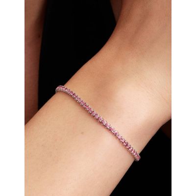 Pandora Tennisarmband Rosa Zirkonia Sterling-Silber 593927C02