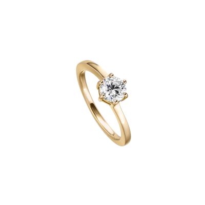 Viventy 782331 Solitär-Ring Damen Swarovski Zirkonia Sterling-Silber Vergoldet