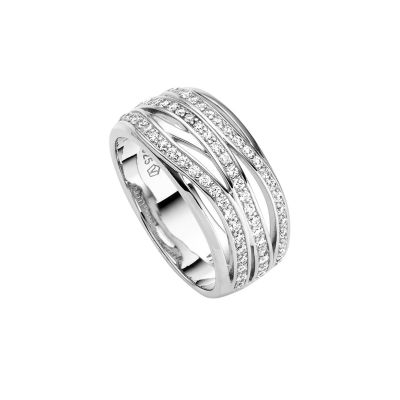 Viventy Ring Damen Wellen Zirkonia Sterling-Silber 786161 Gr. 62