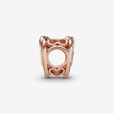 Pandora Rose 789270C01 Charm Funkelnde Verschlungene Herzen