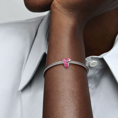 Pandora 790762C01 Charm Damen Süße Eingerollte Raupe Rosa Sterling-Silber