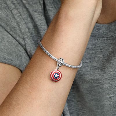 Pandora Marvel 790780C01 Charm-Anhänger The Avengers Captain Americas Schild