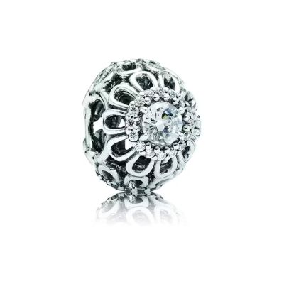 Pandora Charm Funkelnde Flora Zirkonia Sterling-Silber 791260CZ