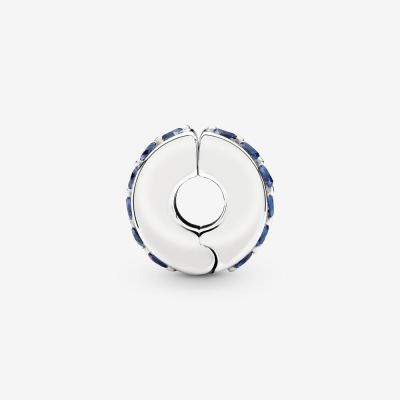 Pandora 791972C01 Clip-Charm Damen Blau Funkelnd Silber