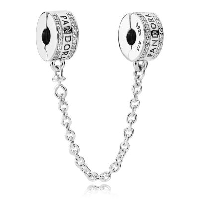 Pandora 792057CZ Komfortkette Pandora Logo Silber 5 cm