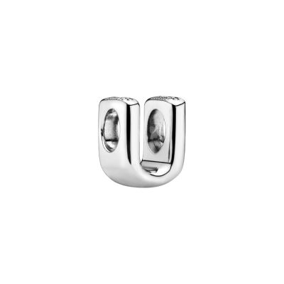 Pandora 797475 Charm Buchstabe Letter U Silber