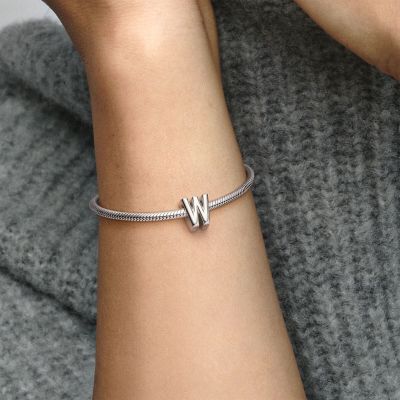 Pandora 797477 Charm Buchstabe Letter W Silber