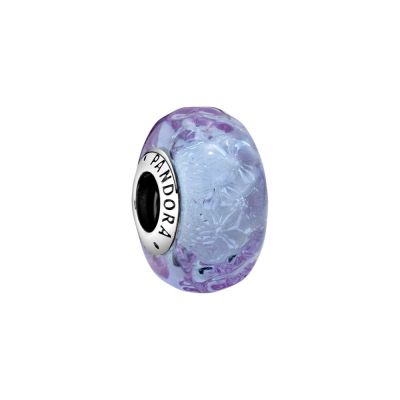 Pandora 798875C00 Charm Murano-Glas Wellenförmig Lavendelblau Silber