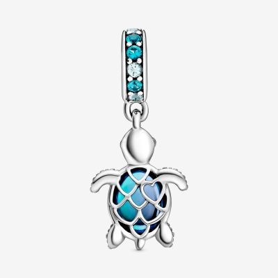 Pandora 798939C01 Charm-Anhänger Damen Meeresschildkröte Murano-Glas Sterling-Silber