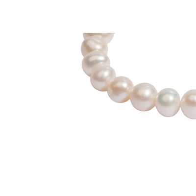 Di Perle Armband Damen Süßwasserzuchtperlen Weiß 19 cm 82100190