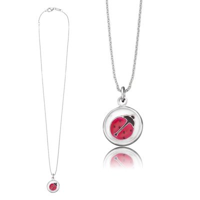 Engelsrufer HEN-GLAS-08LUCK Kette Anhänger Mädchen Marienkäfer Sterling-Silber