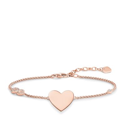 Thomas Sabo A1486-416-14 Armband Herz Infinity Sterling-Silber Rosé Vergoldet