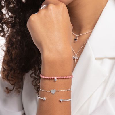 Thomas Sabo A1991-001-21-L19v Armband Damen Herz mit Kugeln Silber 