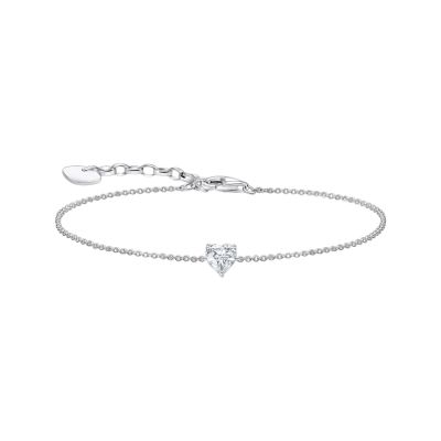 Thomas Sabo Armband Damen Herz Zirkonia Weiss Silber A2157-051-14-L19V