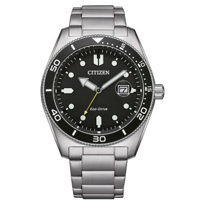 Citizen Herren-Uhr Eco-Drive Analog Quarz Edelstahl-Band AW1760-81E