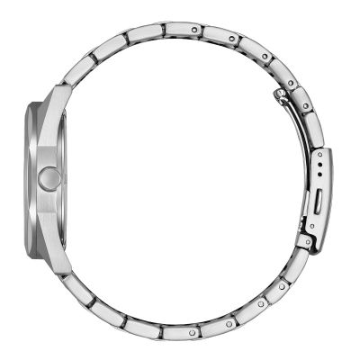 Citizen Unisex-Uhr Eco-Drive Grün Quarz Edelstahl-Armband BM7620-83X