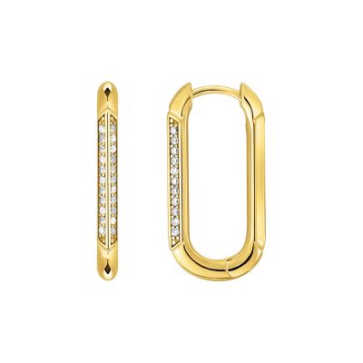 Thomas Sabo Creolen Ankerelement mit Zirkonia Vergoldet CR674-414-14