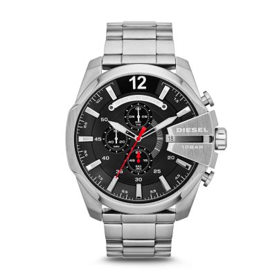 Diesel DZ4308 Herrenuhr Mega Chief Chronograph Quarz mit Edelstahl-Band Ø 51 mm