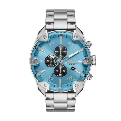 Diesel Herren-Uhr Spiked Chronograph Quarz Edelstahl-Band DZ4655
