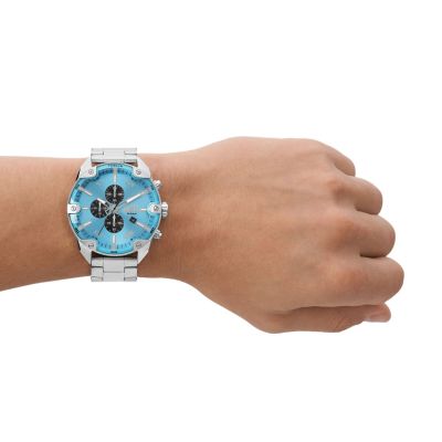 Diesel Herren-Uhr Spiked Chronograph Quarz Edelstahl-Band DZ4655