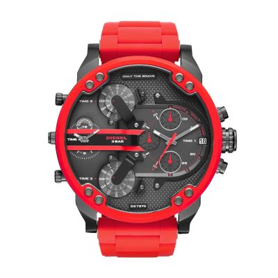 Diesel DZ7370 Herrenuhr Mr. Daddy 2.0 Chronograph Quarz mit Silikon-Band Ø 55 mm 