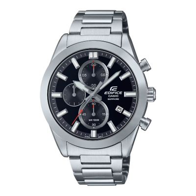 Casio Herren-Uhr Edifice Chronograph Edelstahl-Armband EFB-710D-1AVUEF
