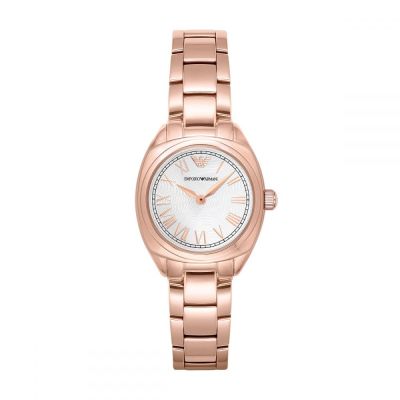 Emporio Armani AR11038 Damen-Uhr Gamma Analog Quarz Edelstahl-Band Rosè Ø 28 mm