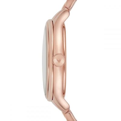 Emporio Armani AR11038 Damen-Uhr Gamma Analog Quarz Edelstahl-Band Rosè Ø 28 mm
