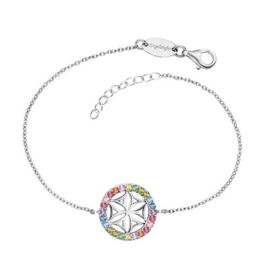 Engelsrufer Armband Damen Lebensblume Zirkonia Silber ERB-LILLIFL-ZIM