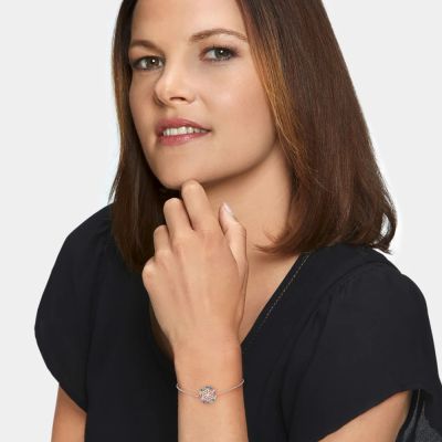 Engelsrufer Armband Damen Lebensblume Zirkonia Silber ERB-LILLIFL-ZIM