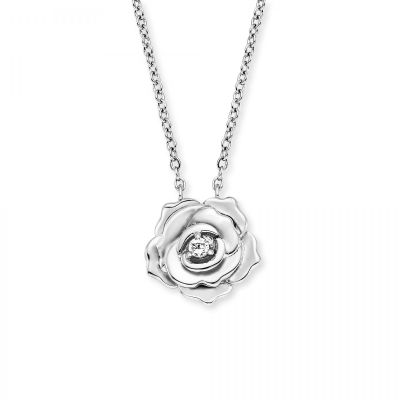 Engelsrufer Halskette mit Anhänger Rose Zirkonia Silber ERN-ROSE-ZI