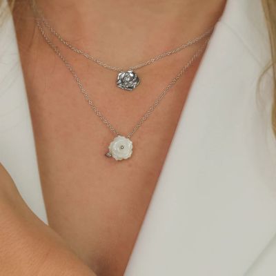 Engelsrufer Halskette mit Anhänger Rose Zirkonia Silber ERN-ROSE-ZI