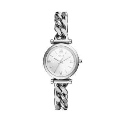 Fossil Damen-Uhr Carlie Analog Quarz mit Edelstahl-Armband ES5331