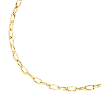 Karat Halskette Collier Ovale Glieder Silber Vergoldet 99080091450