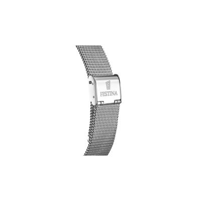 Festina F20014/1 Herren-Uhr Swiss Made Analog Quarz mit Edelstahl-Armband