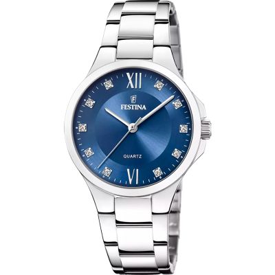 Festina F20582/3 Damen-Uhr Mademoiselle Analog Quarz mit Edelstahl-Armband
