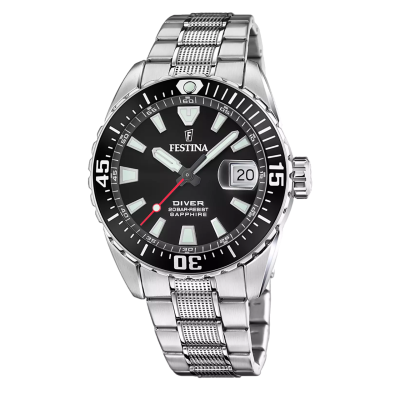 Festina F20669/3 Herren-Uhr The Originals Quarz Edelstahl-Armband