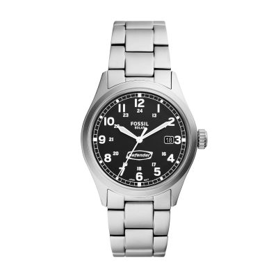 Fossil FS5973 Herren-Uhr Defender Analog Solarwerk Edelstahl-Band Ø 40 mm