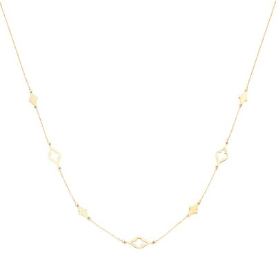Karat Halskette Collier Damen Rauten 375 Gelbgold 45 cm 99076240450