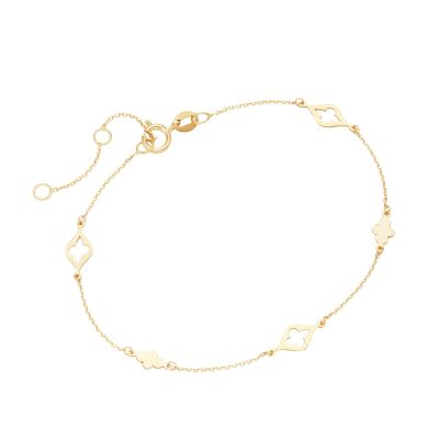 Karat Armband Damen Plättchen Rauten 375er Gelbgold 19 cm 92028240