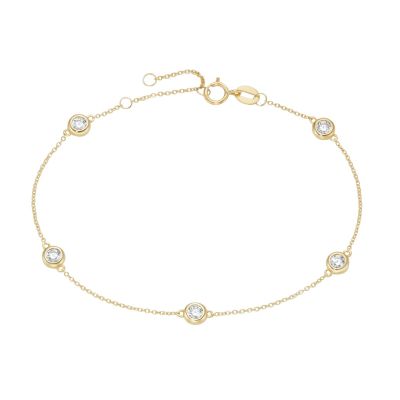 Karat Armband Damen Zirkonia Zargenfassung 375er Gelbgold 92031540190
