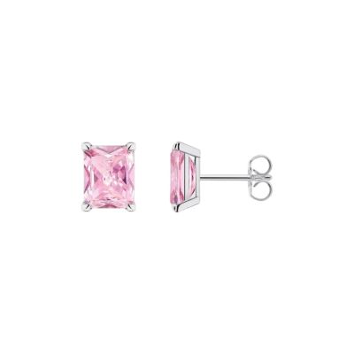 Thomas Sabo Ohrstecker Pinke Steine Oktagonschliff Silber H2201-051-9