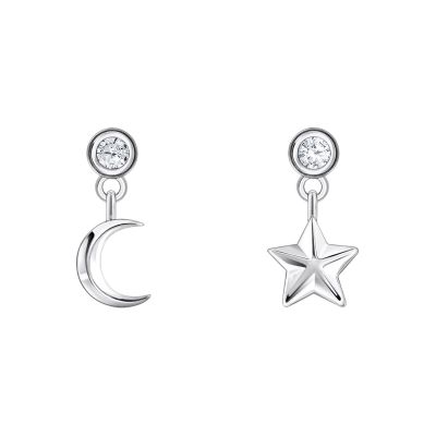 Thomas Sabo Ohrstecker Damen Mond Stern Zirkonia Silber H2293-051-14