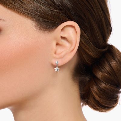 Thomas Sabo Ohrstecker Damen Mond Stern Zirkonia Silber H2293-051-14