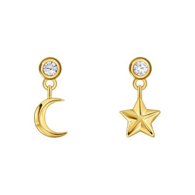 Thomas Sabo Ohrstecker Mond Stern Zirkonia Vergoldet H2293-414-14