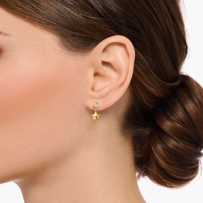 Thomas Sabo Ohrstecker Mond Stern Zirkonia Vergoldet H2293-414-14