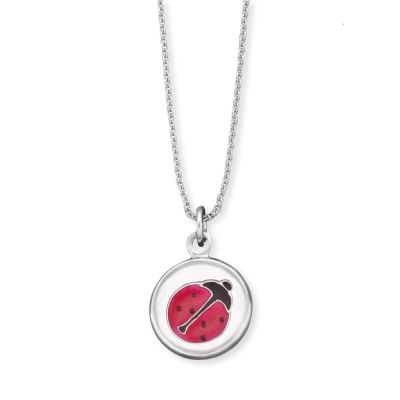 Engelsrufer HEN-GLAS-08LUCK Kette Anhänger Mädchen Marienkäfer Sterling-Silber