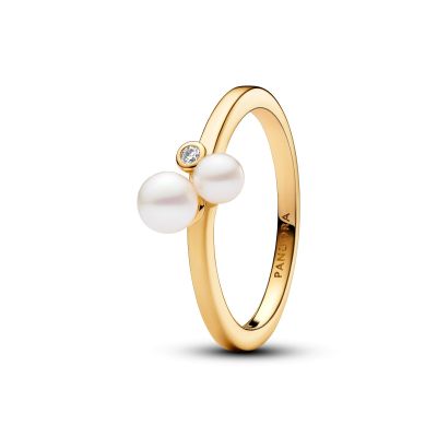 Pandora 163156C01 Ring Damen Duo Süßwasserzuchtperlen Vergoldet
