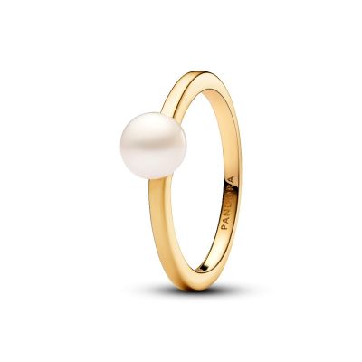 Pandora 163157C01 Ring Damen Süßwasserzuchtperle Weiß Vergoldet