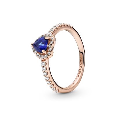 Pandora Rose 188421C01 Ring Funkelndes Blaues Erhabenes Herz